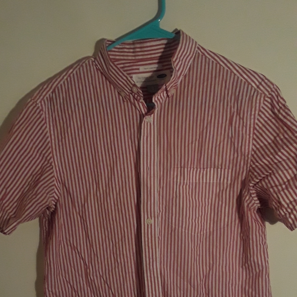 Old Navy Red and white striped shirt